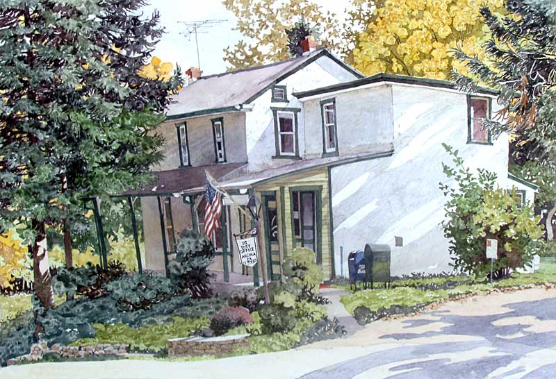 Arcola Post Office by Eddie Flotte