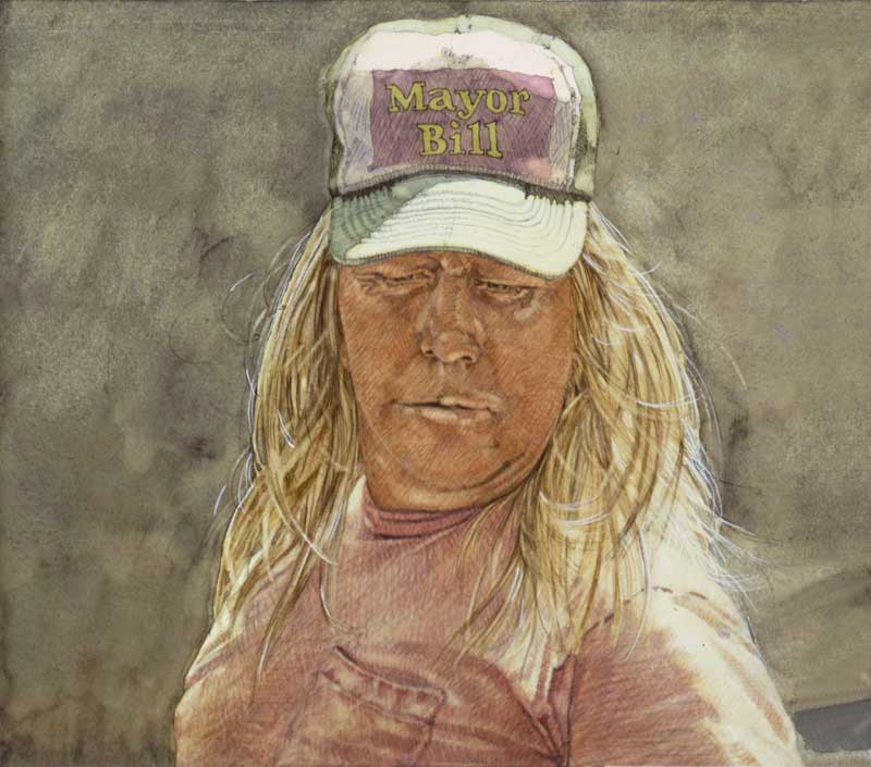 Blondie Freitas with Mayor Bill Hat by Eddie Flotte