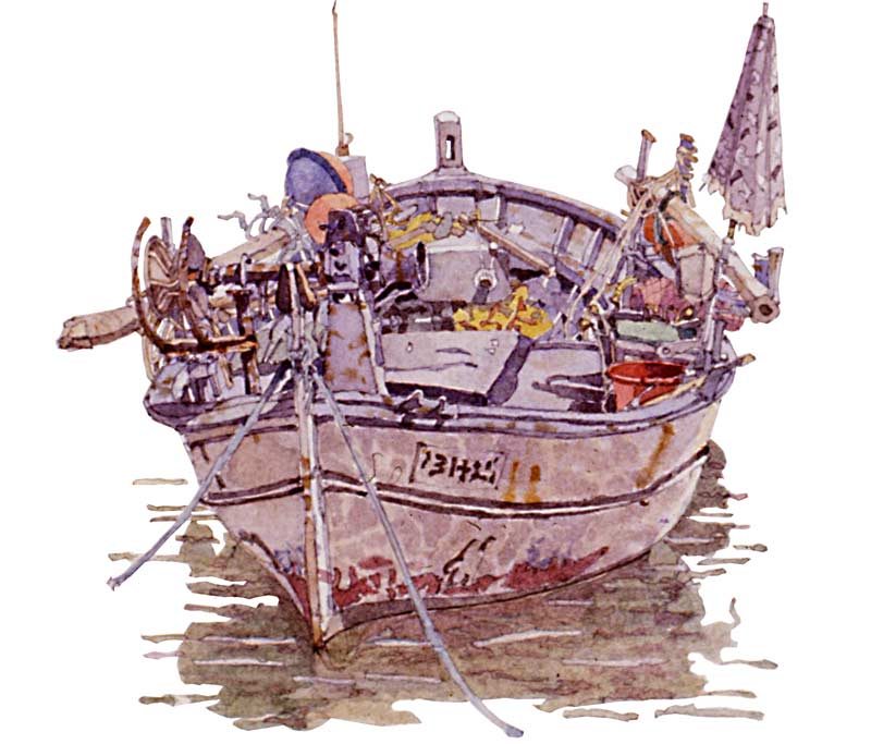 Corsican Boat by Eddie Flotte