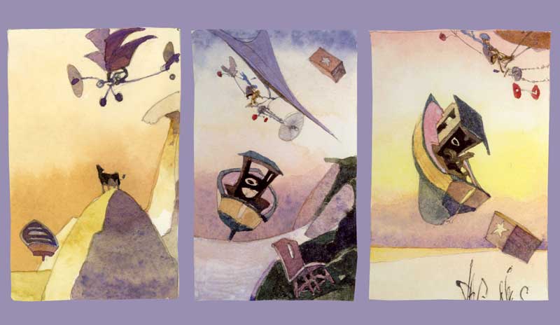 Flying Machine Dream Sketches by Eddie Flotte