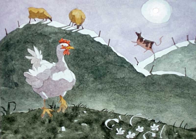 Full Moon Rooster by Eddie Flotte