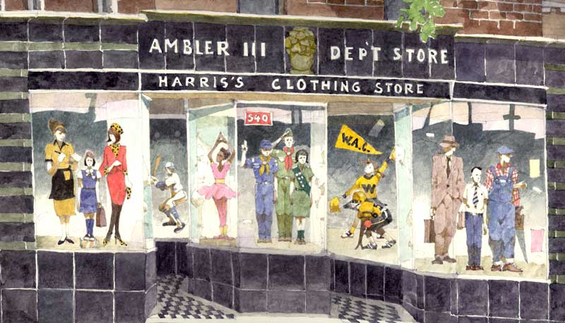Harris' Department Store Ambler Detail by Eddie Flotte