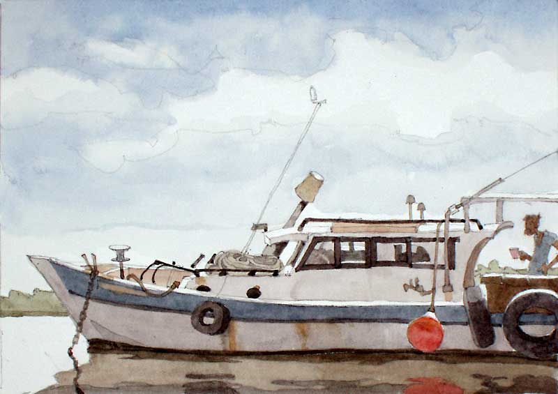 Maalaea Boat With Captain by Eddie Flotte