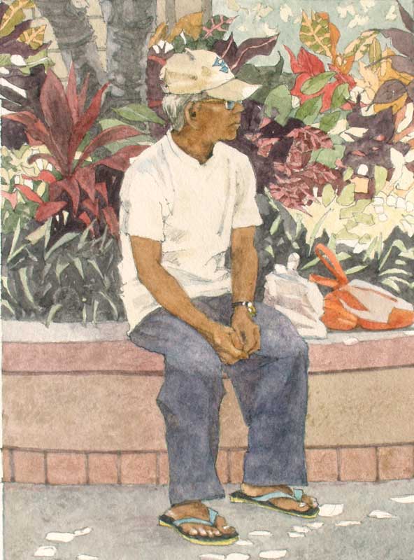 Man by the Ti Leaves by Eddie Flotte