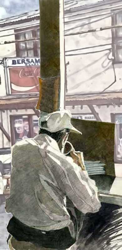 Man Drinking Coffee by Eddie Flotte