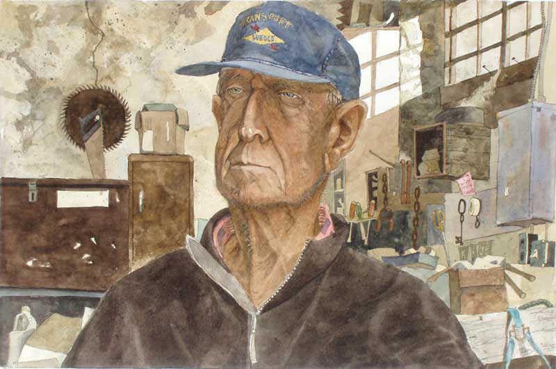 Mr Kuerner In His Barn by Eddie Flotte