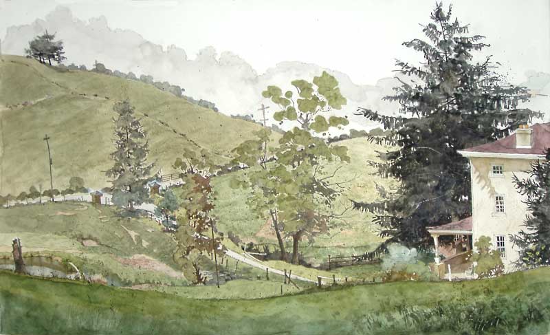 Out Of The Driveway And Up Kuernr's Hill by Eddie Flotte