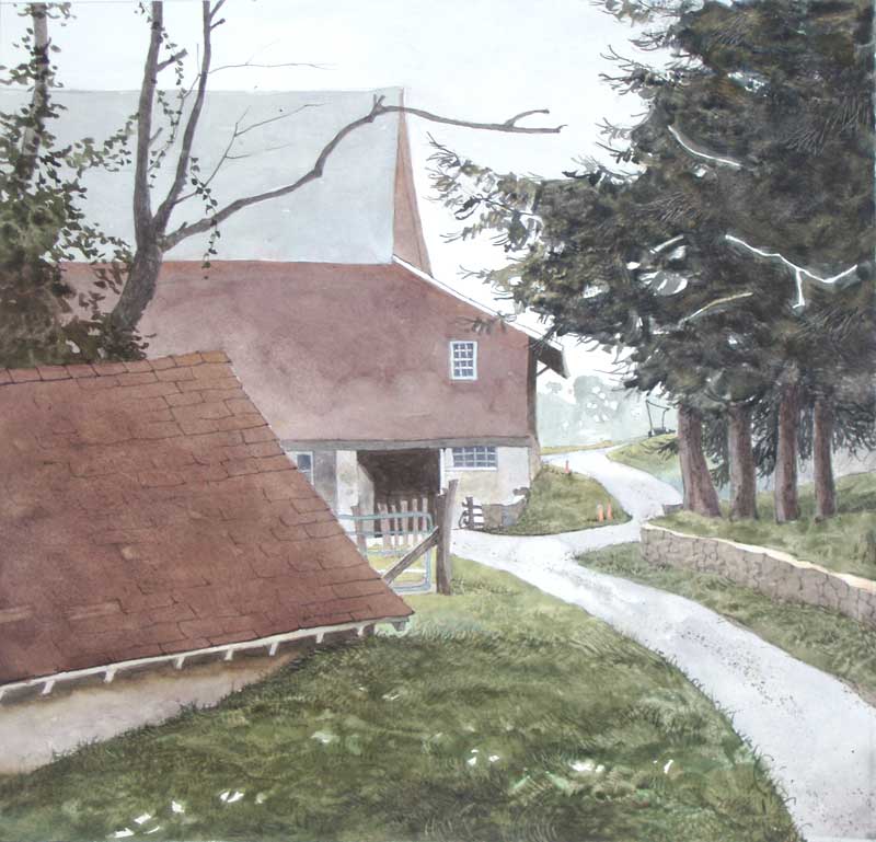 Past The Spring House To The Barn by Eddie Flotte