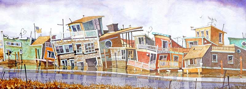 Sinking Houseboats by Eddie Flotte