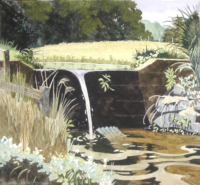 Spillway On Kuerner's Pond by Eddie Flotte