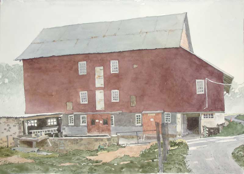 Up The Driveway To Kuerner's Barn by Eddie Flotte