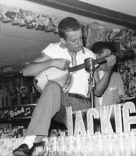 Eddie's father on tenor banjo in Dot's Spot, Wildwood, NJ Eddie's father on tenor banjo in Dot's Spot, Wildwood, NJ