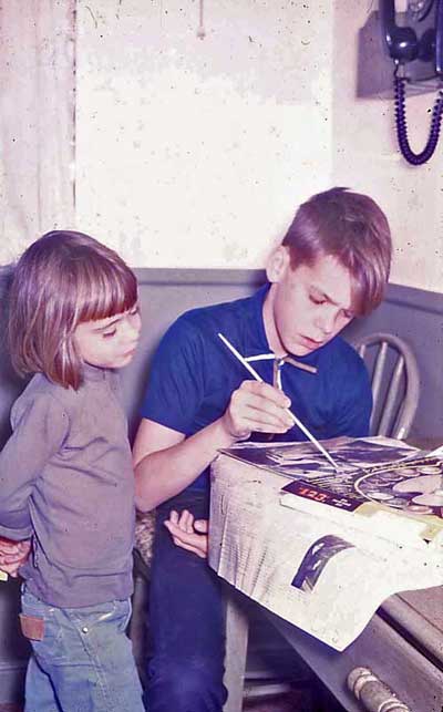 Eddie and Sister with Paint by Number