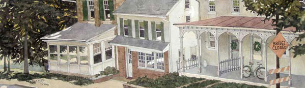 Closeup of Eddie Flotte's Painting: Freedom Row Valley Forge, PA