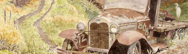 Closeup of Eddie Flotte's Painting: Great View Needs Work
