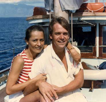 Sandy & Eddie on the boat