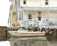Painting by Eddie Flotte: 10th Street Lagoon