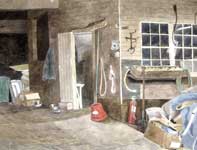 Painting by Eddie Flotte: A Walk Into Kuerner's Barn