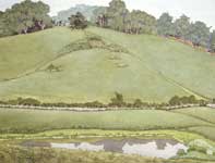 Painting by Eddie Flotte: Across The Pond To Kuerner's Hill