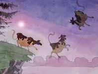 Painting by Eddie Flotte: A Most Adventurous Dairy Cow 03