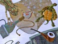 Painting by Eddie Flotte: A Most Adventurous Dairy Cow 09