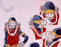 Painting by Eddie Flotte: A Most Adventurous Dairy Cow 16 Sketches