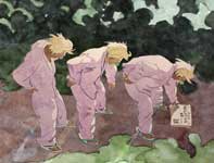 Painting by Eddie Flotte: A Most Adventurous Dairy Cow 23 Poses