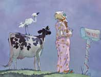 Painting by Eddie Flotte: A Most Adventurous Dairy Cow 24
