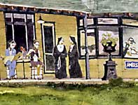 Painting by Eddie Flotte: Ambler Train Station Detail