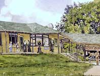 Painting by Eddie Flotte: Ambler Train Station