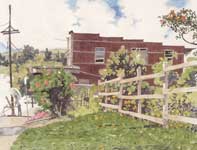Painting by Eddie Flotte: An Artist Painting Makawao