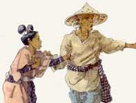 Painting by Eddie Flotte: Angkat 01