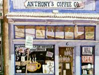 Painting by Eddie Flotte: Anthony's Coffee