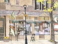 Painting by Eddie Flotte: Antiques On The Hill