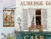 Painting by Eddie Flotte: Auberge de La Bonne Franquette