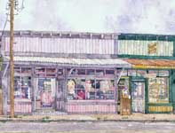 Painting by Eddie Flotte: Baldwin Avenue Paia