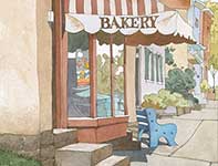 Painting by Eddie Flotte: Bredenbeck's Bakery
