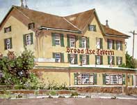 Painting by Eddie Flotte: Broadaxe Tavern