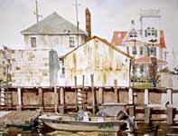 Painting by Eddie Flotte: Bulkhead on Tenth Street