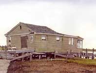 Painting by Eddie Flotte: Bungalow on the Bay