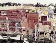 Painting by Eddie Flotte: Cannery Row Monterey