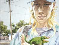 Painting by Eddie Flotte: Chameleon John