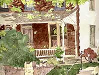 Painting by Eddie Flotte: Chestnut Hill Porch