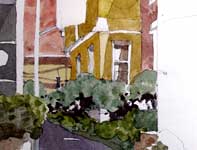 Painting by Eddie Flotte: Chuffo's Alley Ambler