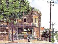 Painting by Eddie Flotte: Conshohocken Deli