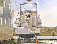 Painting by Eddie Flotte: Dry Docked Off Margate