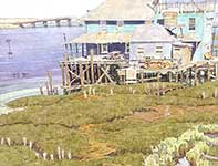 Painting by Eddie Flotte: Ducks In A Barrel