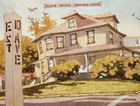 Painting by Eddie Flotte: E Street and Tenth, Belmar NJ
