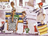 Painting by Eddie Flotte: Eighth and Atlantic Detail