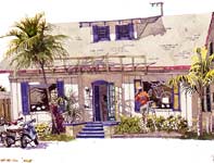 Painting by Eddie Flotte: Florida Scooter Rentals